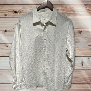 BKE White Button Front Shirt Size XXL